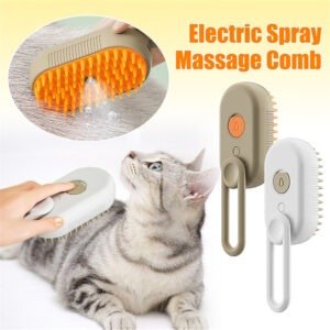 Cepillo de vapor para gatos, cepillo eléctrico 3 en 1 para perros, cepillos para pelo de gato para masaje, peine para el cuidado de mascotas, peines para depilación, productos para mascotas