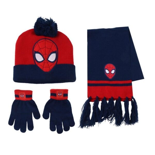 Conjunto gorro guantes bufanda cuello Spiderman Marvel