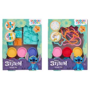 Blister 6 mini botes plastilina + moldes Stitch Disney surtido
