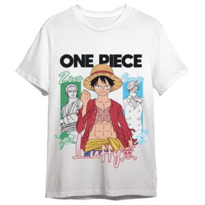 Camiseta Monkey D. Luffy, Roronoa Zoro & Sanji One Piece adulto