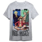 Camiseta Monkey D. Luffy, Roronoa Zoro & Sanji One Piece adulto