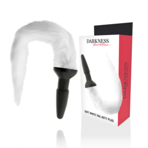 <div style="background-color: #ff4d4d; color: white; padding: 4px 12px; border-radius: 20px; display: inline-block; font-family: Arial, sans-serif; font-size: 14px; font-weight: bold; margin-bottom: 8px;">     🔞 +18 </div> DARKNESS - PLUG ANAL SILICONA CON COLA BLANCA