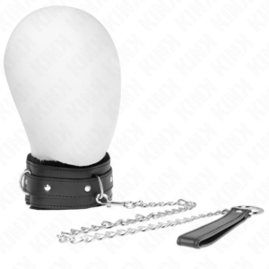 <div style="background-color: #ff4d4d; color: white; padding: 4px 12px; border-radius: 20px; display: inline-block; font-family: Arial, sans-serif; font-size: 14px; font-weight: bold; margin-bottom: 8px;">     🔞 +18 </div> KINK - COLLAR CON CORREA 65 CM CON RESTRICCIONES NEGRO AJUSTABLE 36-42 CM X 5.5 CM