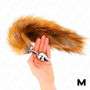 <div style="background-color: #ff4d4d; color: white; padding: 4px 12px; border-radius: 20px; display: inline-block; font-family: Arial, sans-serif; font-size: 14px; font-weight: bold; margin-bottom: 8px;">     🔞 +18 </div> KINK - PLUG ANAL TALLA M 8 X 3.5 CM CON COLA SINTÉTICA 40 CM MARRÓN