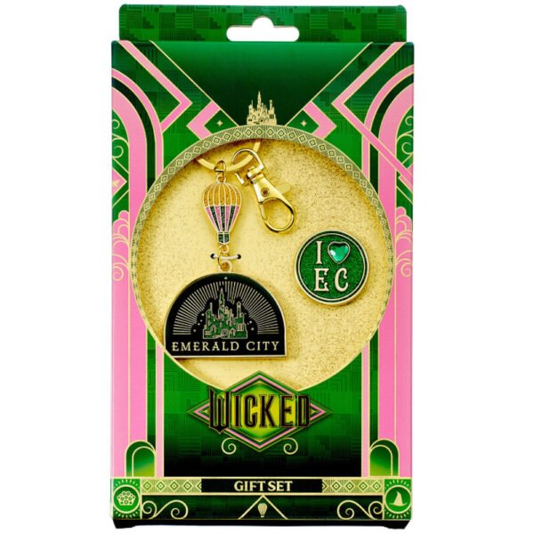 Set regalo llavero + Pin Emerald City Hot Air Balloon Wicked
