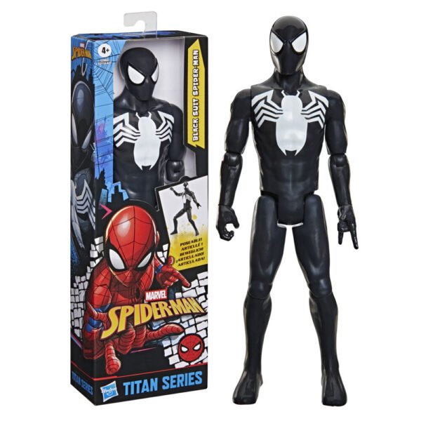 Figura Black Suit Spiderman Titan Series Spider-Man Marvel 30cm