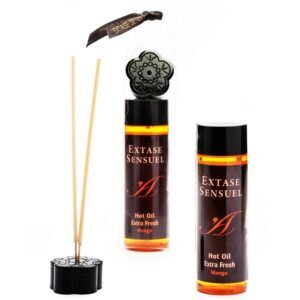 <div style="background-color: #ff4d4d; color: white; padding: 4px 12px; border-radius: 20px; display: inline-block; font-family: Arial, sans-serif; font-size: 14px; font-weight: bold; margin-bottom: 8px;">     🔞 +18 </div> EXTASE SENSUAL - ACEITE ESTIMULANTE MANGO 100 ML