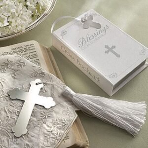 "BENDICIONES" PUNTO DE LIBRO CRUZ PLATEADO