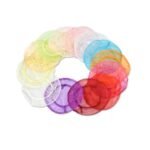 BOLSA DE ORGANZA REDONDA 22 CM PLATA