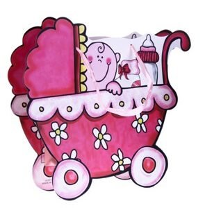 BOLSA DE REGALO & PRESENTACION COCHECITO ROSA