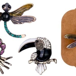 BROCHE ANIMALES CON PEDRERÍA