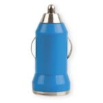 CARGADOR COCHE USB AZUL
