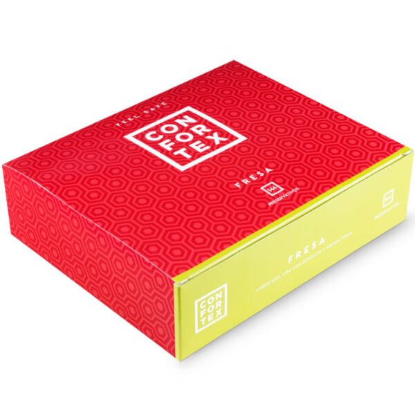 <div style="background-color: #ff4d4d; color: white; padding: 4px 12px; border-radius: 20px; display: inline-block; font-family: Arial, sans-serif; font-size: 14px; font-weight: bold; margin-bottom: 8px;">     🔞 +18 </div> CONFORTEX - PRESERVATIVOS FRESA CAJA 144 UDS