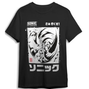 Camiseta Black Brush Sonic the Hedgehog adulto