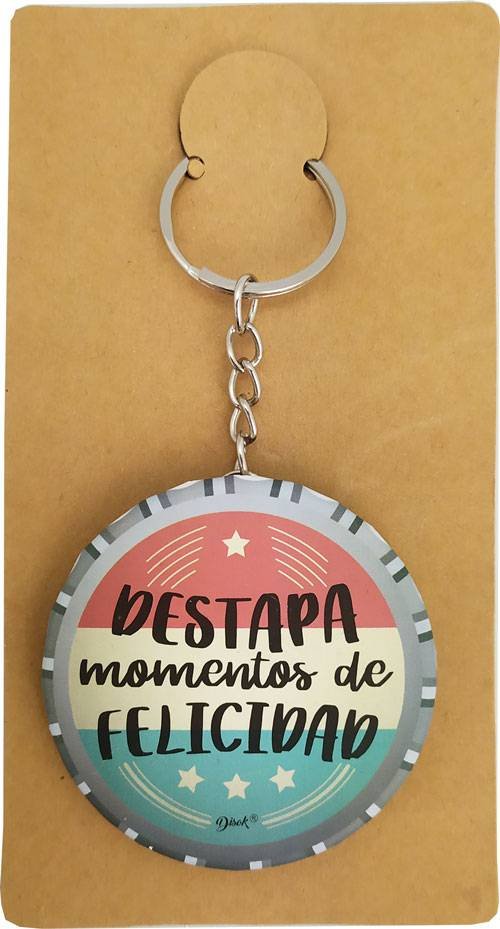 LLAVERO CHAPA ABRIDOR "MOMENTOS DE FELICIDAD"