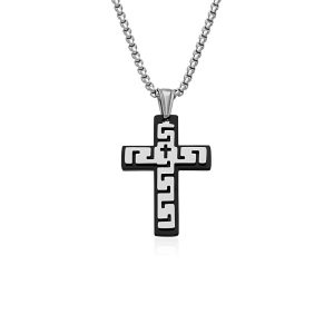 Home collar cruz greca bicolor acero 316 l